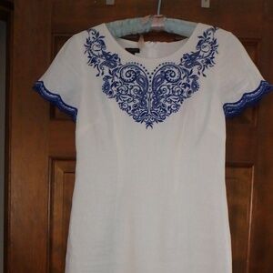 STUNNING fully lined embroidered Talbots dress